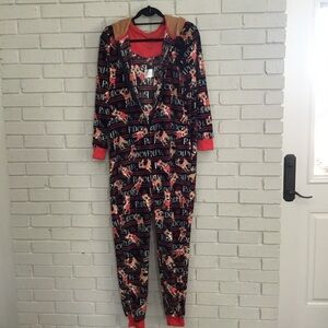 Rudolph the Reindeer Onesie PJ’s Size M With Pockets
